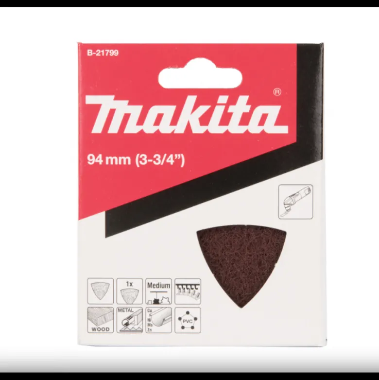 Papier à poncer feuille non tissé pour MÉTAL ET POLISSAGE Grain 100, Qté 1 Makita | B-21799
