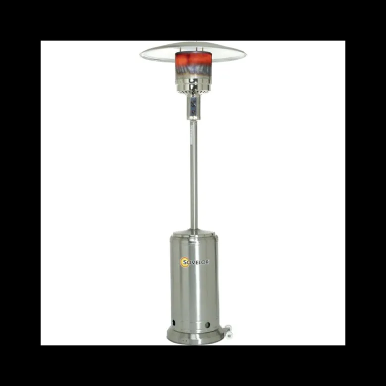 Parasol chauffant mobile au gaz propane Inox Sovelor | Brasilia MI