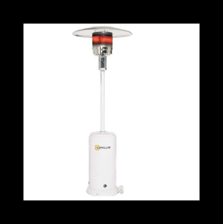 Parasol chauffant mobile au gaz propane Blanc Sovelor | Brasilia MB