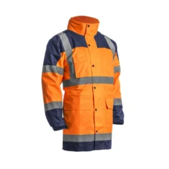 Parka de pluie - HYDRA - 300D Oxford 100% PES enduit PU + Doublure mesh - Orange HV/Marine - COVERGUARD | 5HYJ17