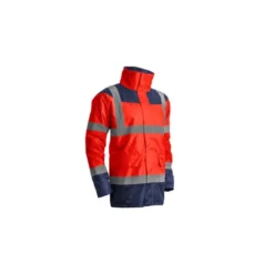 Parka - KETA - 300D Oxford 100% PES enduit PU + Matelassage 160g/m2 - Rouge HV/Marine - COVERGUARD | 7KETR