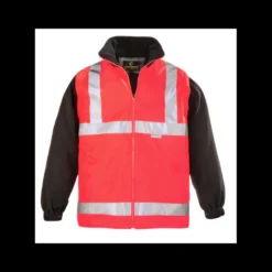 Parka polyester 4 en 1 HI WAY Hi-Viz - rouge / gris - Coverguard | 70599