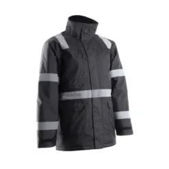 Parka - SECURITE - 300D Oxford enduit PU 100% PES + Matelassage 160g/m2 + Bandes réflectives - Noir - COVERGUARD | 5SEC010