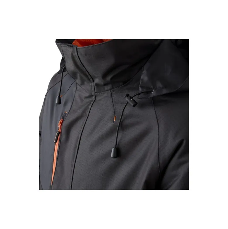Parka - YUZU 2 - Ripstop 100% PES enduit PVC + Doublure polaire 300g/m2 - Noir/Orange - COVERGUARD | 5YUZ31R