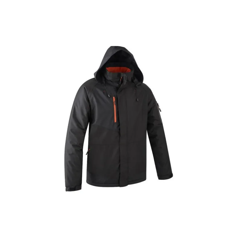 Parka - YUZU 2 - Ripstop 100% PES enduit PVC + Doublure polaire 300g/m2 - Noir/Orange - COVERGUARD | 5YUZ31R