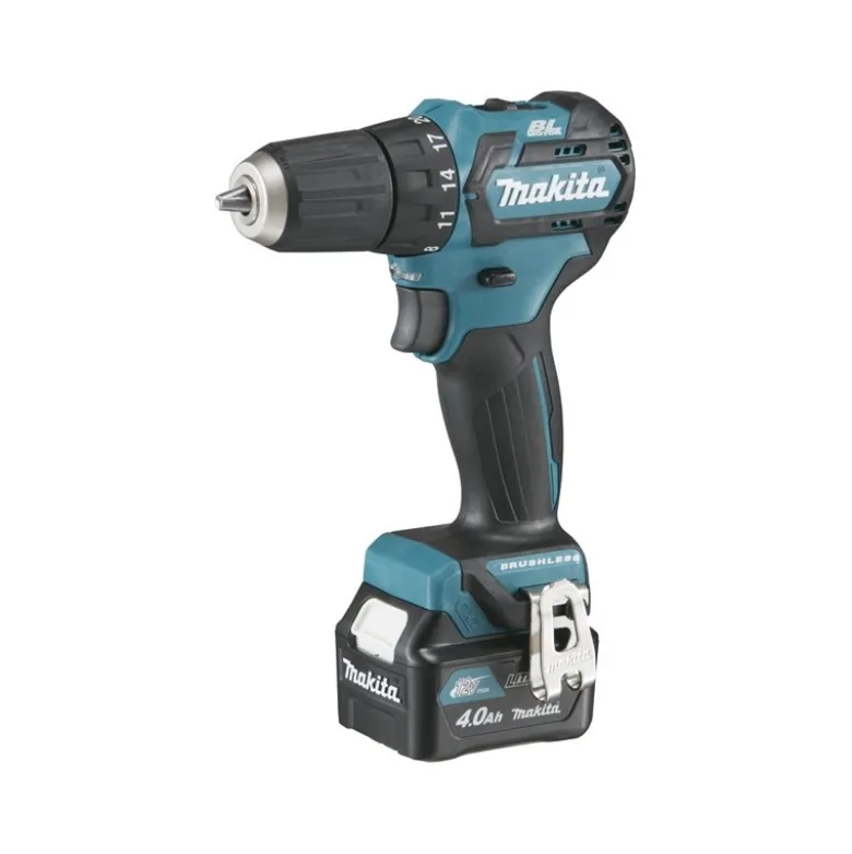 Perceuse visseuse Makita 10,8 Volts sans fil CXT Li-Ion 4 Ah BL Motor + Coffret MacPac Ø 10 mm | DF332DSMJ