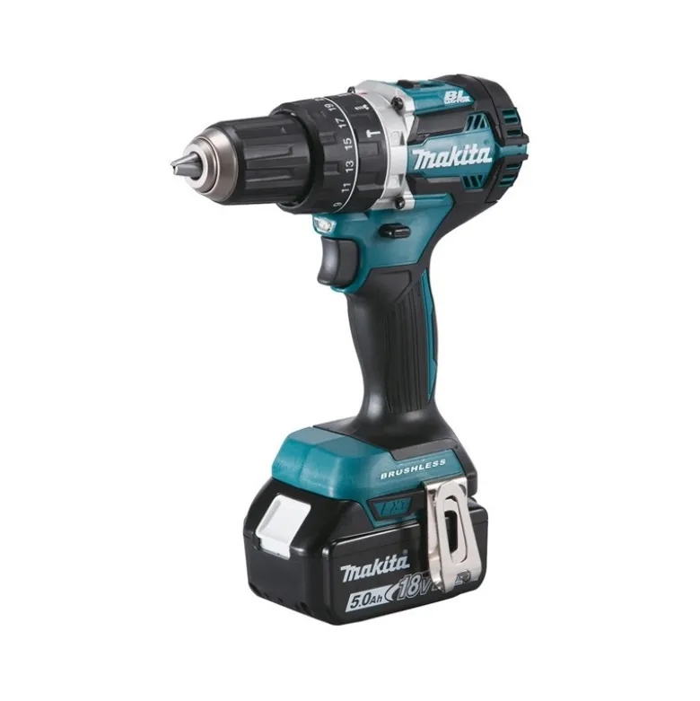 Perceuse visseuse à percussion 18 V Li-ion 5 Ah Ø 13 mm MAKITA DHP484RTJ