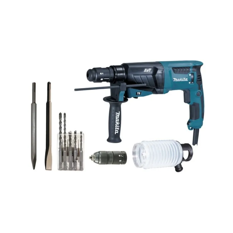 Perforateur burineur électrique Makita SDS Plus 800W 26mm (coffret alu + kit d'accessoires) Makita | HR2631FTX4