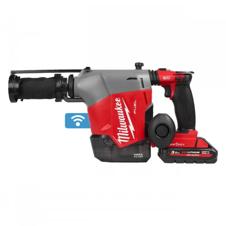 Perforateur SDS+, FUEL, 18V, 3,0 Ah, 2,3J EPTA, ONE-KEY,16 mm avec extracteur de poussière intégré - Milwaukee | 4933493533
