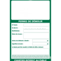 PERMIS DE DEMOLIR 1200X800MM TALIAPLAST | 570103