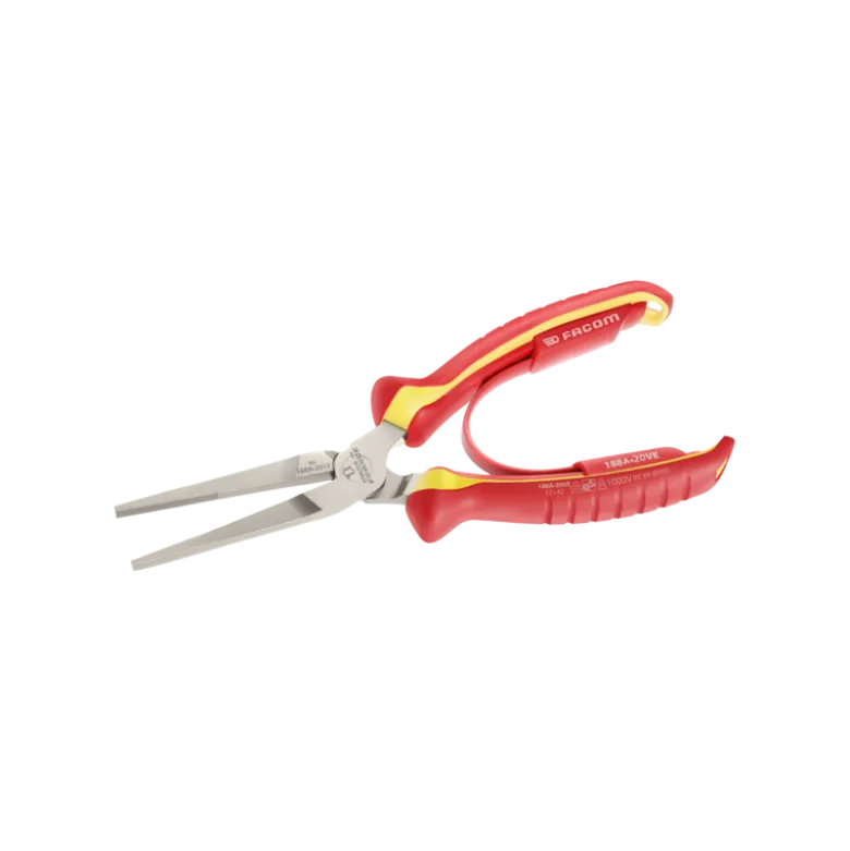 Pince à becs plats isolée 1000 Volts 200mm - FACOM FRANCE | 188A.20VE