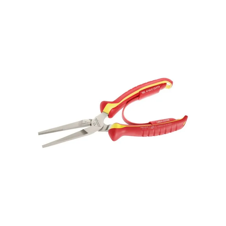 Pince à becs plats isolée 1000 Volts 168mm - FACOM FRANCE | 188A.16VE