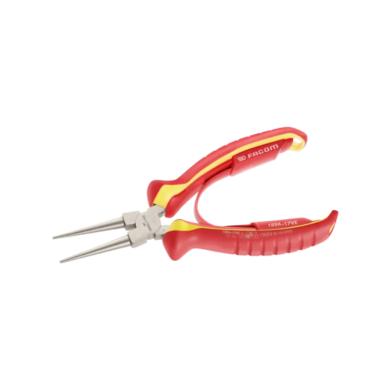 Pince à becs ronds isolée 1000 Volts 170mm - FACOM FRANCE | 189A.17VE