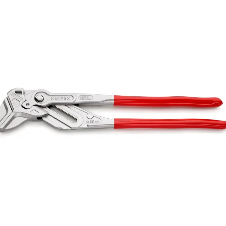 Pince-clé 400mm - Gainage PVC - Chromée - Capacité 85mm - KNIPEX | 86 03 400