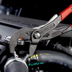 Pince à colliers autoserrants à cran d'arrêt 250mm - Gainage PVC antidérapant - KNIPEX | 85 51 250 AF