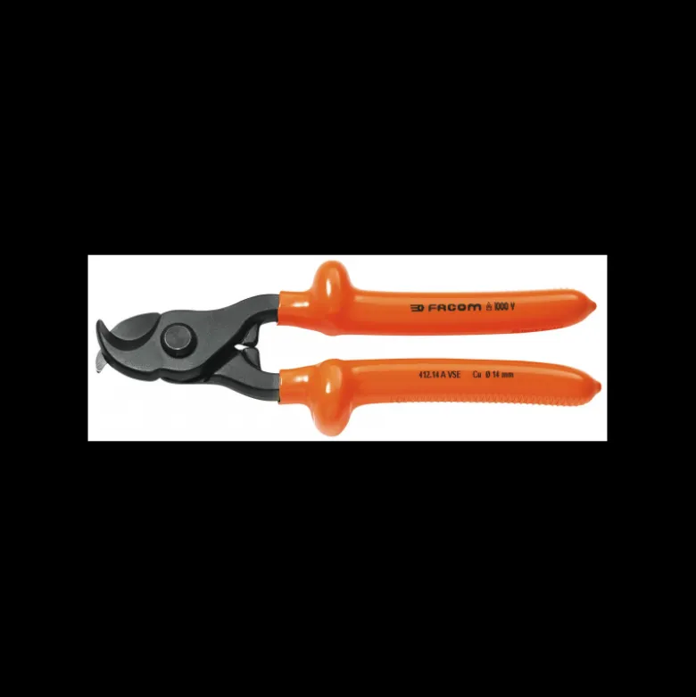Pince coupante coupe câble 14 mm² Facom cuivre alu isolés 1000 Volts série 412.AVSE - FACOM FRANCE | 412.14AVSE
