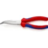 Pince de mécanicien 200mm - Becs demi-ronds striés coudés 40° Bi-matière Chromée - KNIPEX | 38 25 200