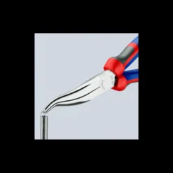 Pince de mécanicien 200mm - Becs 1/2 ronds décalés striés - Bi-matière - Chromée - KNIPEX | 38 35 200