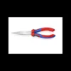 Pince demi-ronde avec tranchant avec gaines bi-matière noire atramentisée 200 mm KNIPEX | 26 12 200