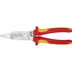 Pince multifonctions 6 en 1 - 200mm - Bi-matière - Chromée 1000V - Ressort - KNIPEX | 13 96 200