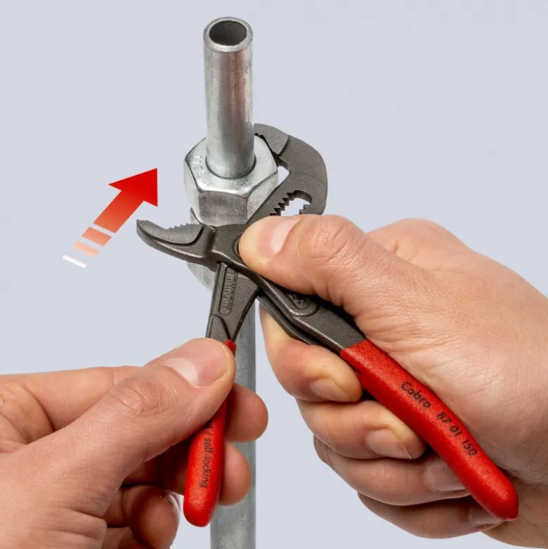 Pince multiprise Cobra® de pointe gainées en plastique antidérapant 150 mm KNIPEX | 87 01 150