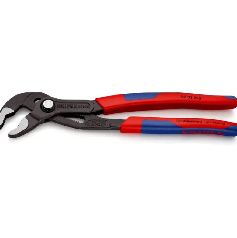 Pince multiprise Cobra® de pointe avec gaines bi-matière minces 250 mm KNIPEX | 87 02 250
