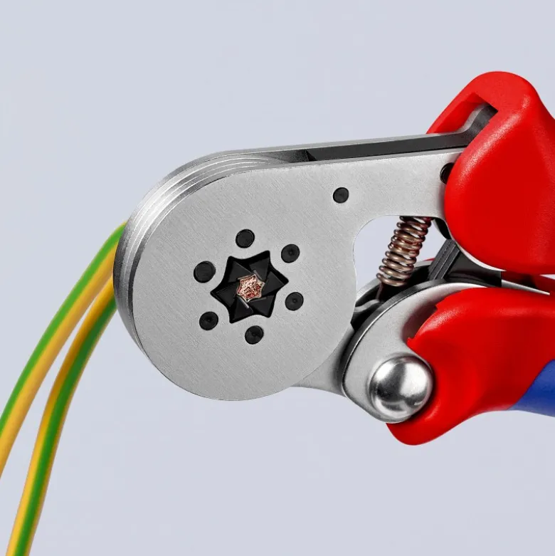 Pince à sertir automatique embouts de câble de 0,08 à 10mm² - Chromée - KNIPEX | 97 55 14