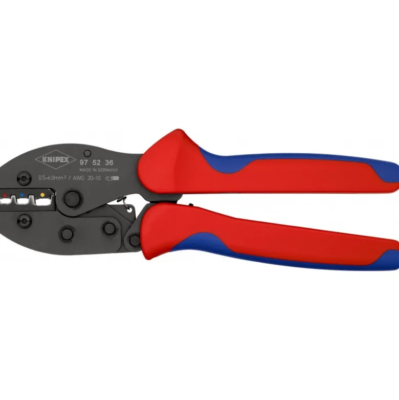 Pince à sertir PreciForce® - Pour cosses isolées 0,5 - 6,0mm² - KNIPEX | 97 52 36