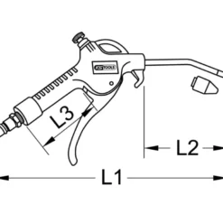 Pistolet de soufflage d’air comprimé avec buse flexible - KSTools | 515.1914