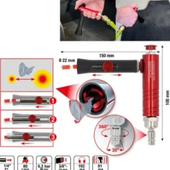 Pistolet de soufflage d’air comprimé avec buse réglable - KSTools | 515.5575