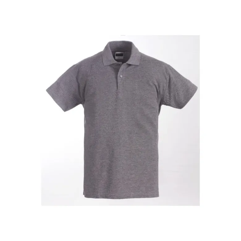 Polo manches courtes - SAFARI - Jersey 85% CO/15% VI 220g/m2 - Gris chiné - COVERGUARD | 5SAFG