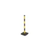 Poteau de signalisation PVC 0,90m Jaune/Noir GISS | 848124
