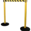 Poteau à sangle de délimitation, sangle noire-jaune - KSTools | 117.1555