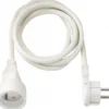 Rallonge électrique avec fiche plate, blanche, 2m H05VV-F 3G1,5 - Brennenstuhl | 1161821022