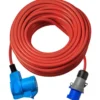Rallonge électrique SOLUTIONS OUTDOOR IP44 10m H07RN-F 3G2,5 rouge, double prise - Brennenstuhl | 1133021