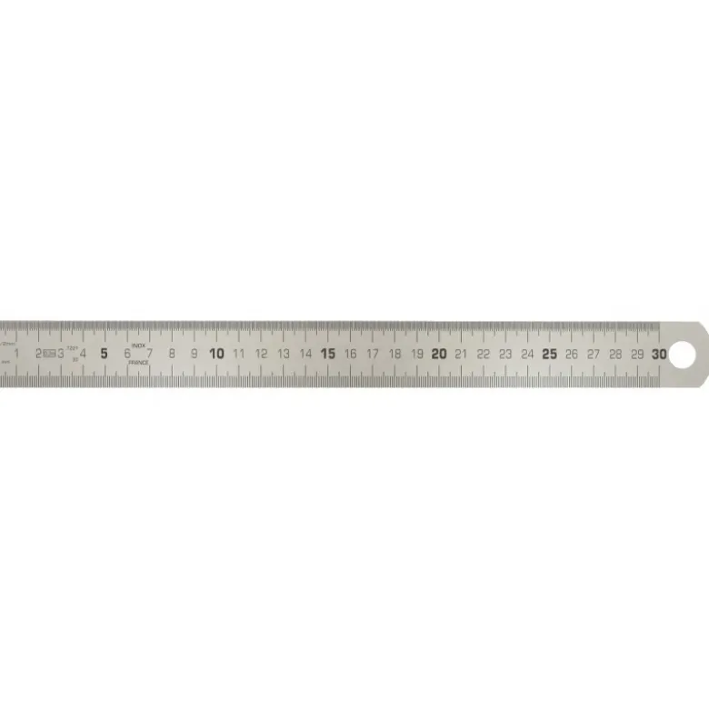 Reglet semi rigide L,500 x l,30 x ép,0,8mm - graduation profonde recto/verso - - KS Tools | 300.0111