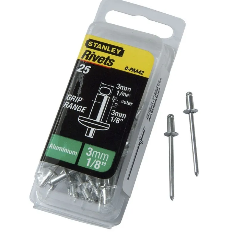 RIVET ALUMINIUM 4MM X 3 - BOITE DE 20 PIÈCES STANLEY 1-PAA52T