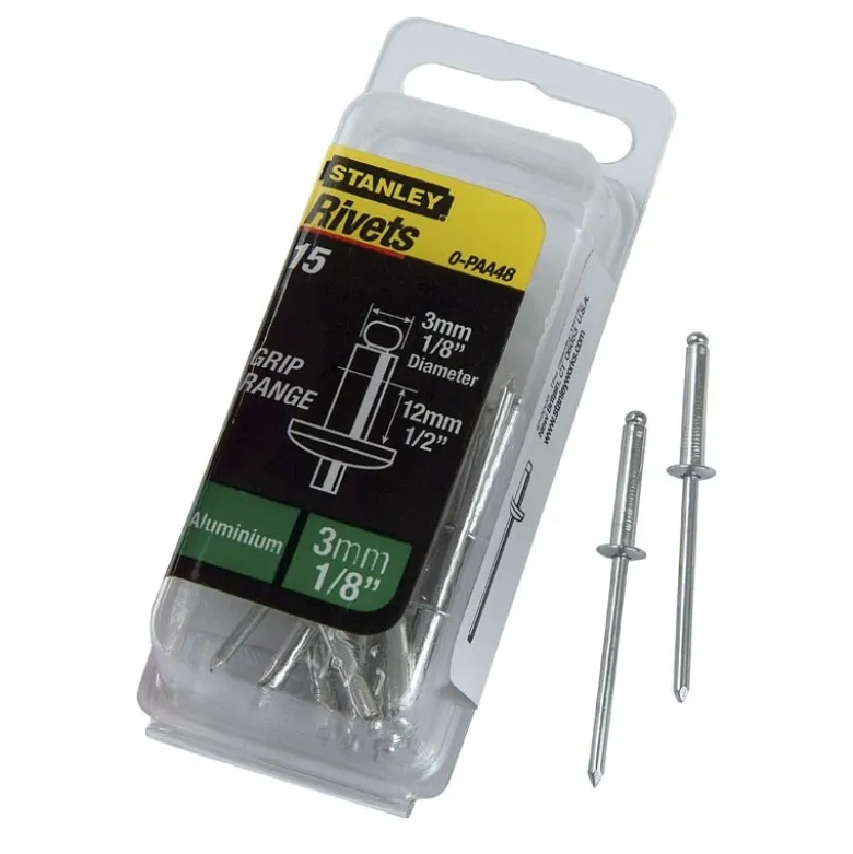 RIVET ALUMINIUM 4MM X 3 - BOITE DE 20 PIÈCES STANLEY 1-PAA52T