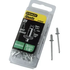 RIVET ALUMINIUM 4MM X 6,35 - BOITE DE 20 PIÈCES STANLEY 1-PAA54T