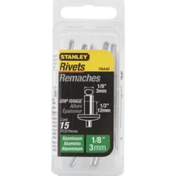 RIVET ALUMINIUM 5MM X 3 - BOITE DE 15 PIÈCES STANLEY 1-PAA62T