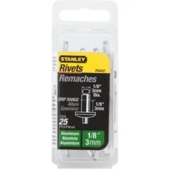 RIVET ALUMINIUM 5MM X 3 - BOITE DE 15 PIÈCES STANLEY 1-PAA62T