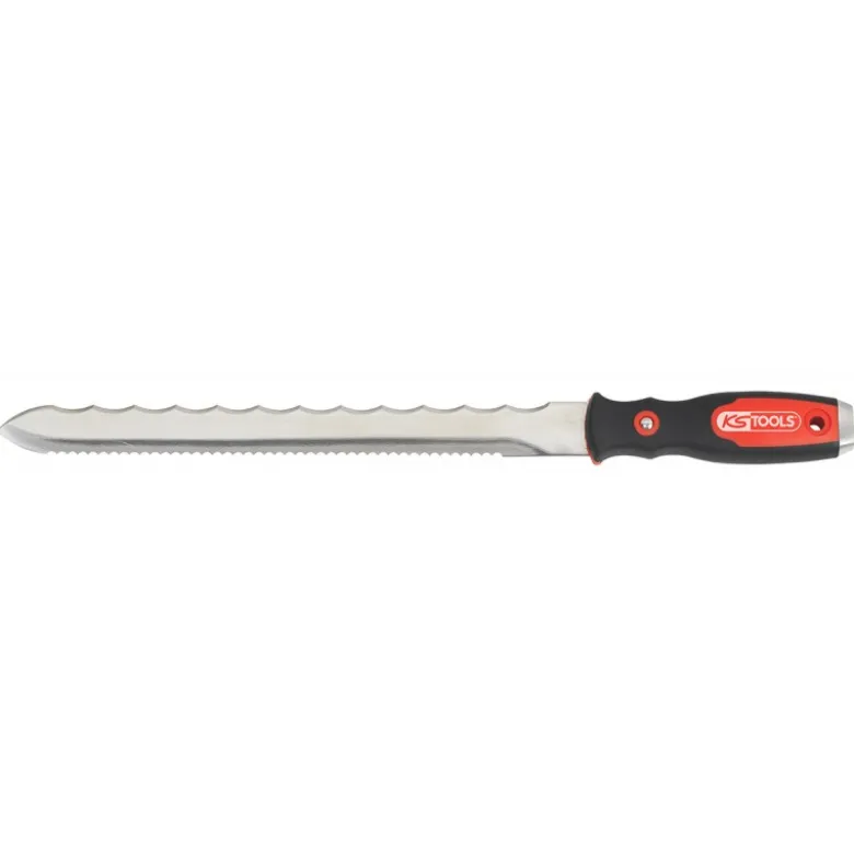 Scie couteau 280mm découpe de laine de verre, denture fine et large, poignée bi-matière KS Tools | 907.2507