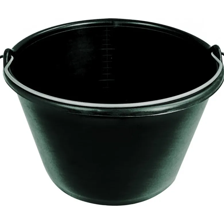 SEAU PLASTIQUE NOIR 16 LITRES Anse 5,3mm TALIAPLAST | 310114