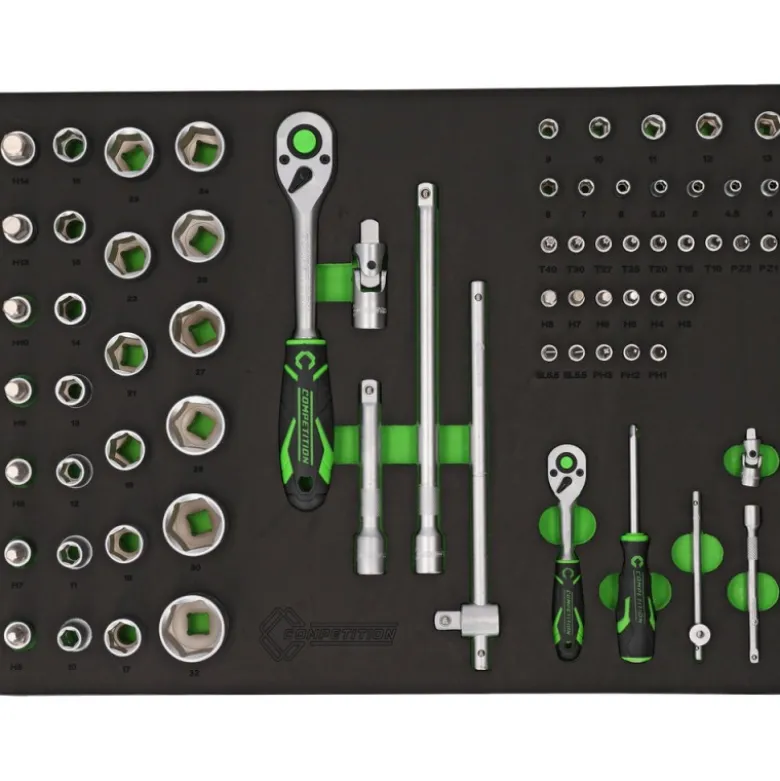 Servante d'atelier COMPETITION avec 7 tiroirs et 119 outils premium - KSTools | 512.3119