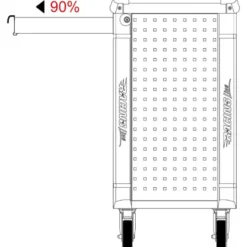 Servante d'atelier RACINGline NOIR/ROUGE 7 tiroirs équipée de 515 outils - KSTools | 826.7515