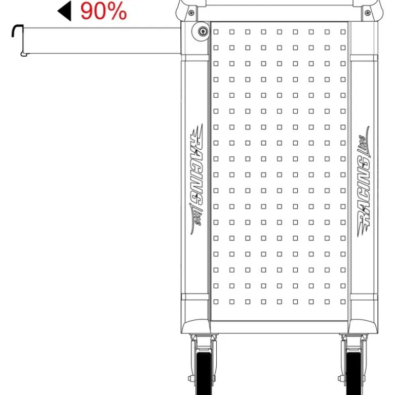 Servante d'atelier RACINGline NOIR/ROUGE 7 tiroirs équipée de 515 outils - KSTools | 826.7515