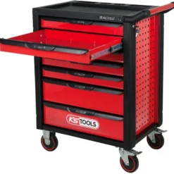 Servante d'atelier RACINGline NOIR/ROUGE avec 7 tiroirs - KSTools | 826.0007