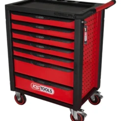 Servante d'atelier RACINGline NOIR/ROUGE avec 7 tiroirs - KSTools | 826.0007