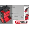 Servante mobile en métal/pvc à 4 compartiments 72x52x32cm - KS Tools | 850.0340