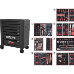Servante One by One 7 tiroirs + 337 outils - KSTools | 823.7337F
